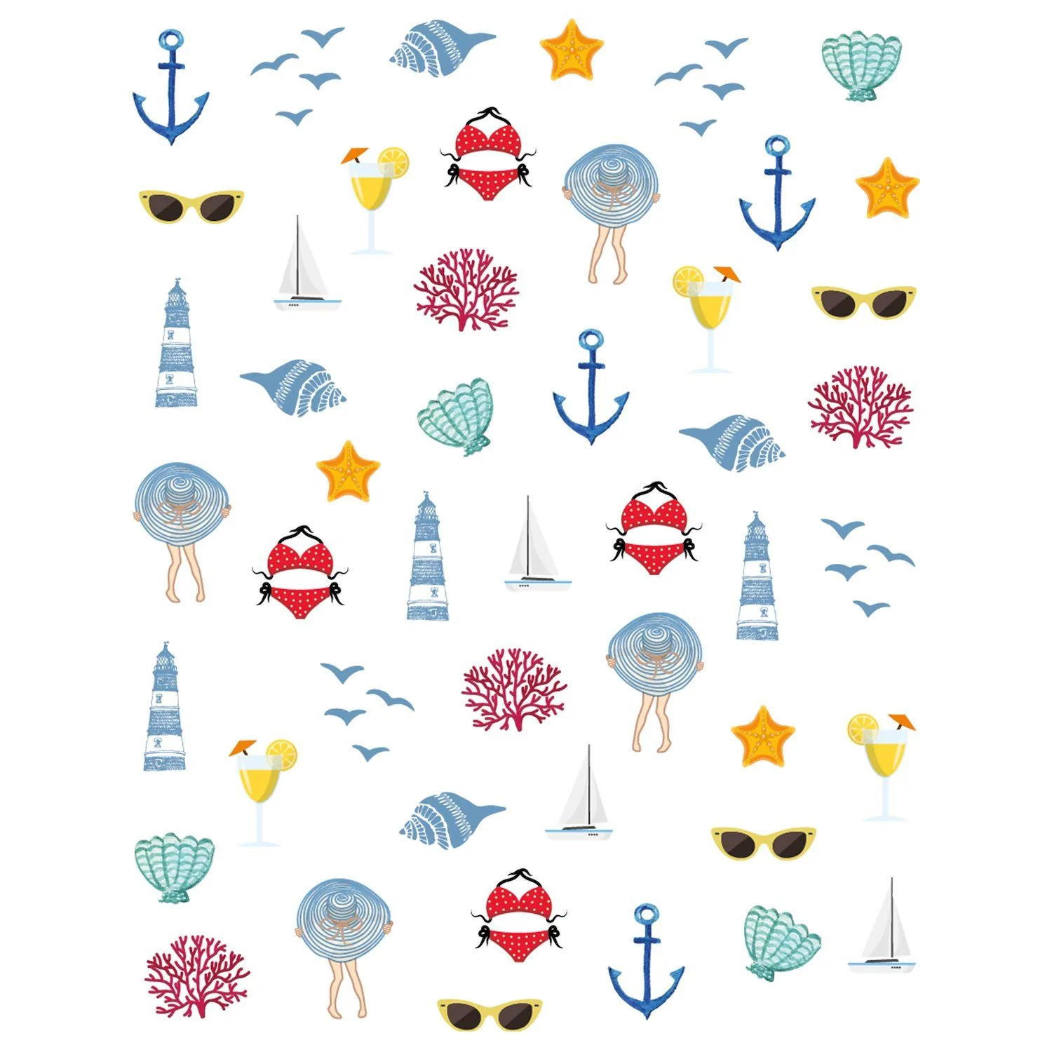 Portofino Glam - Stickers - Autocollants pour ongles à thème Portofino - détail 1