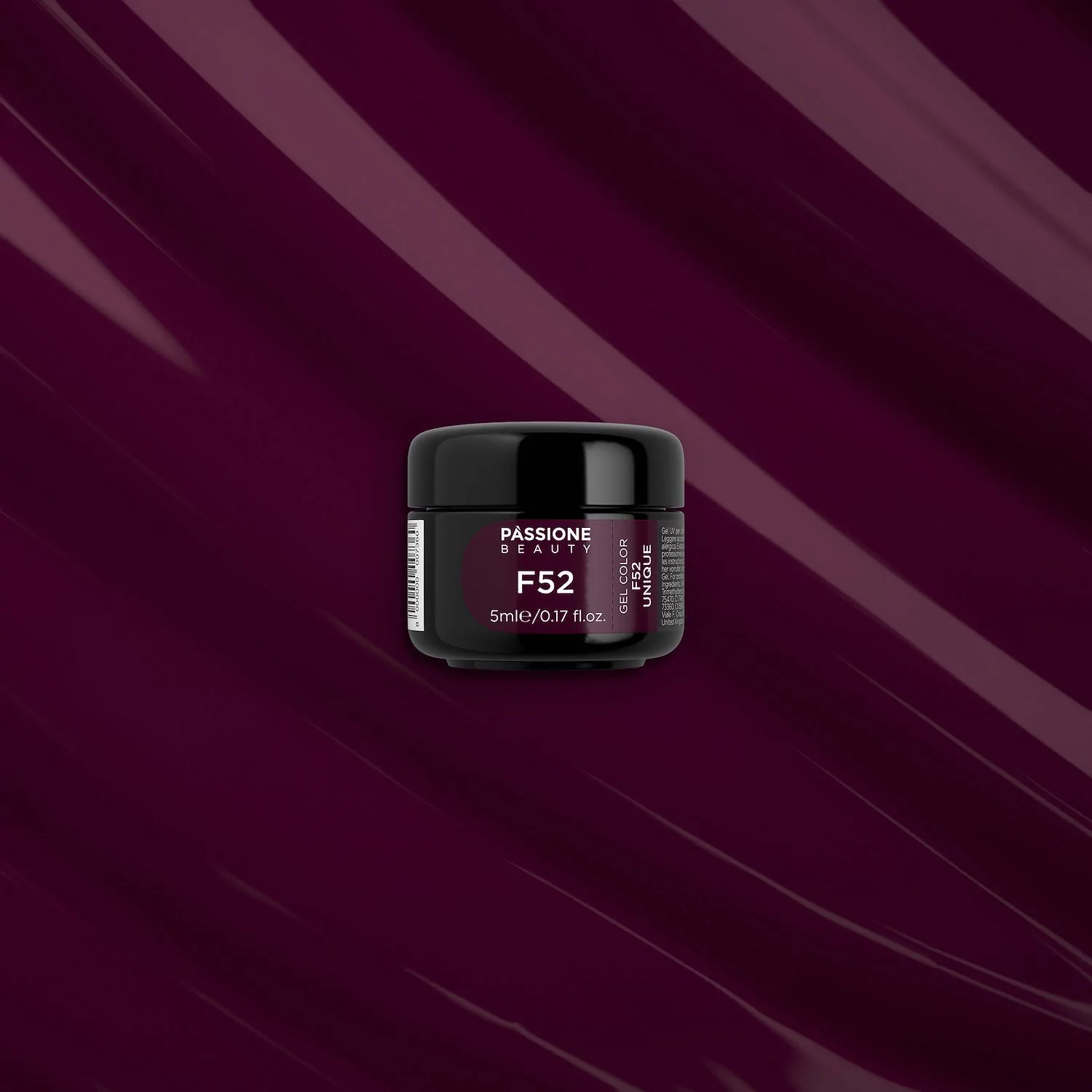 Gel colour F52 Unique - Burgundy Self-sealingUV Gel Colour - detail 1