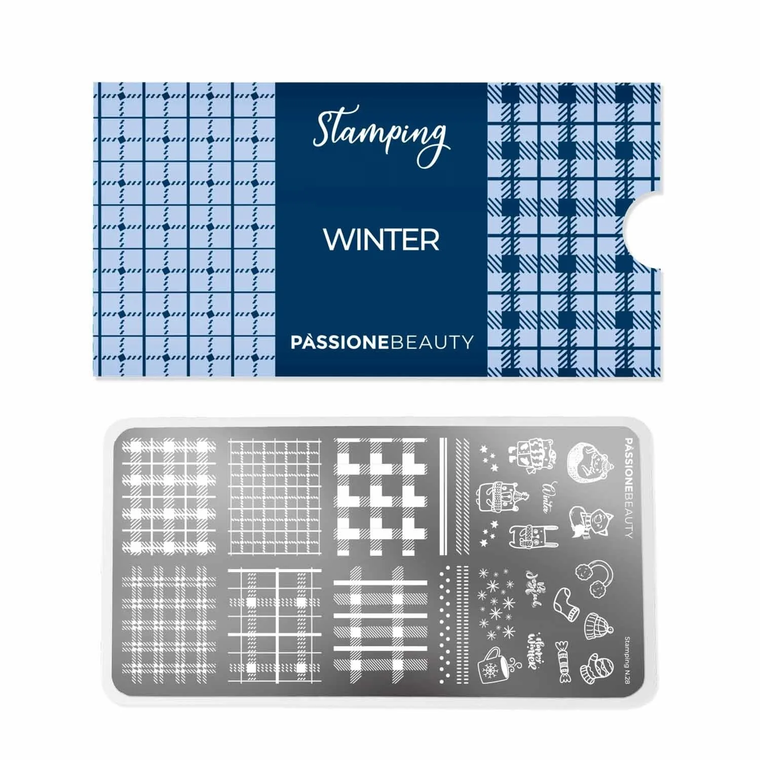 Winter - Stamping Plate - Nail stamping plate, winter themed - detail 1