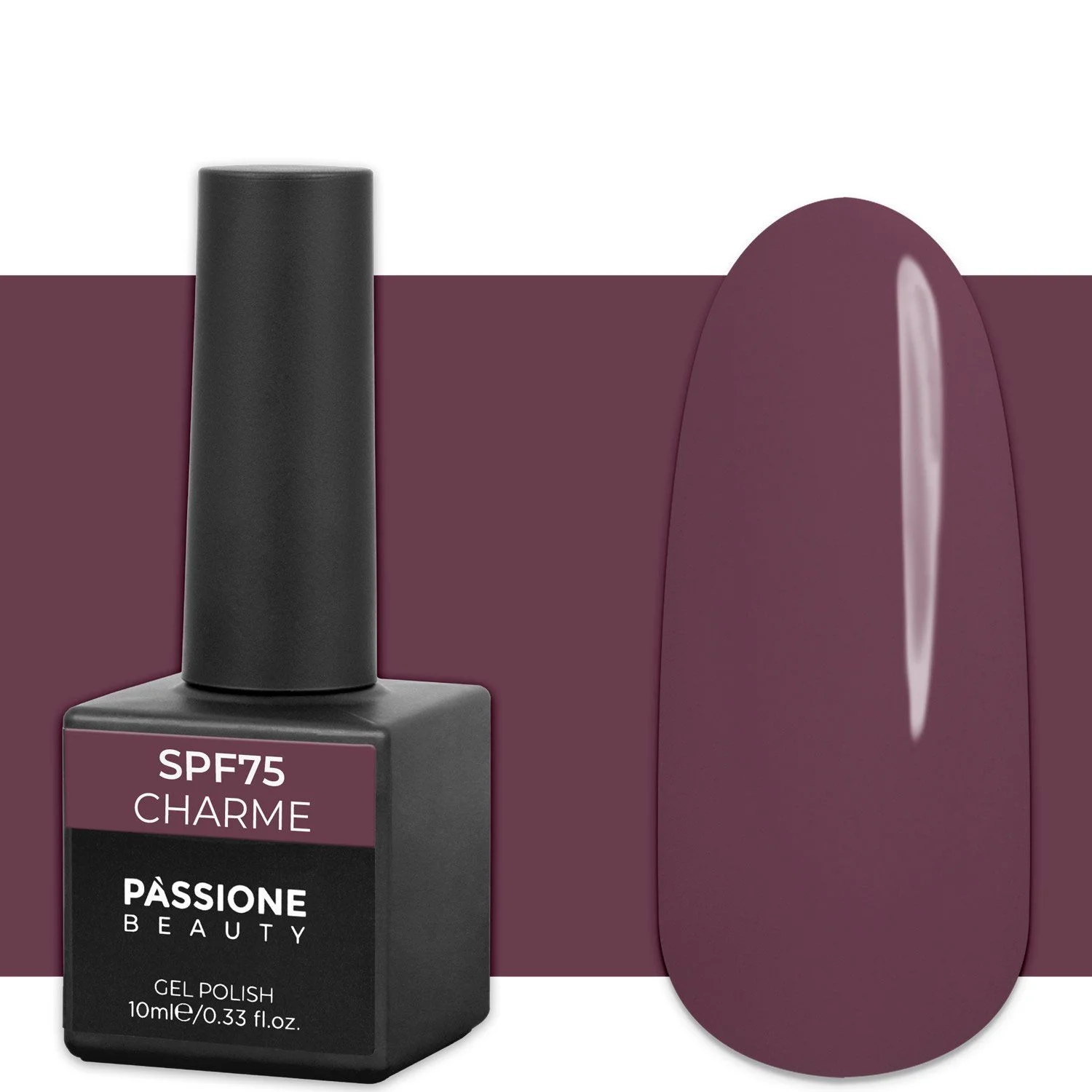 Gel Nail Polish GPF75 Charme  - GPF75 Charme gel polish, pinkish brown and Mountbatten pink