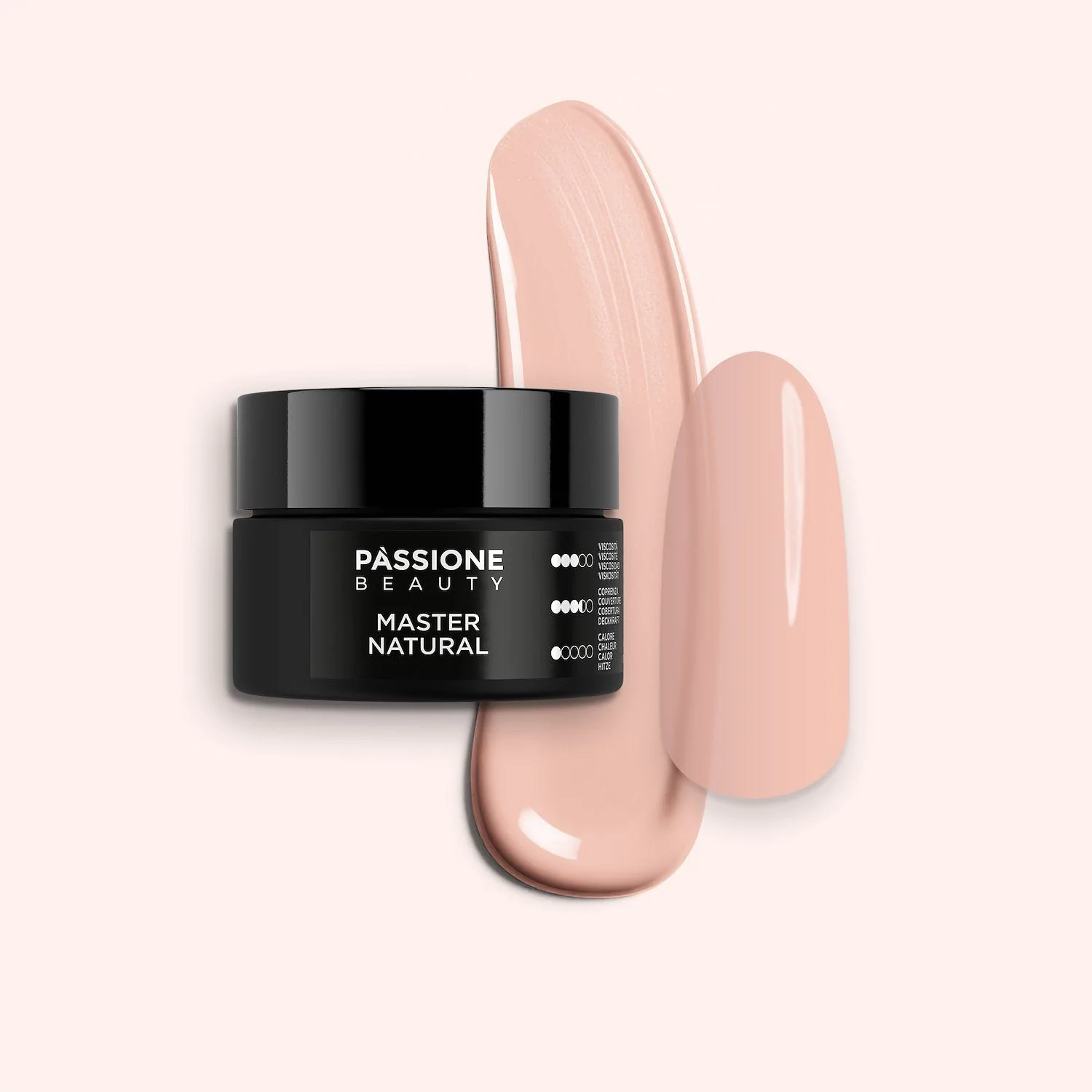 Master Natural 15 ml - Self-Levelling Medium-Opaque Nude Pink Builder Gel