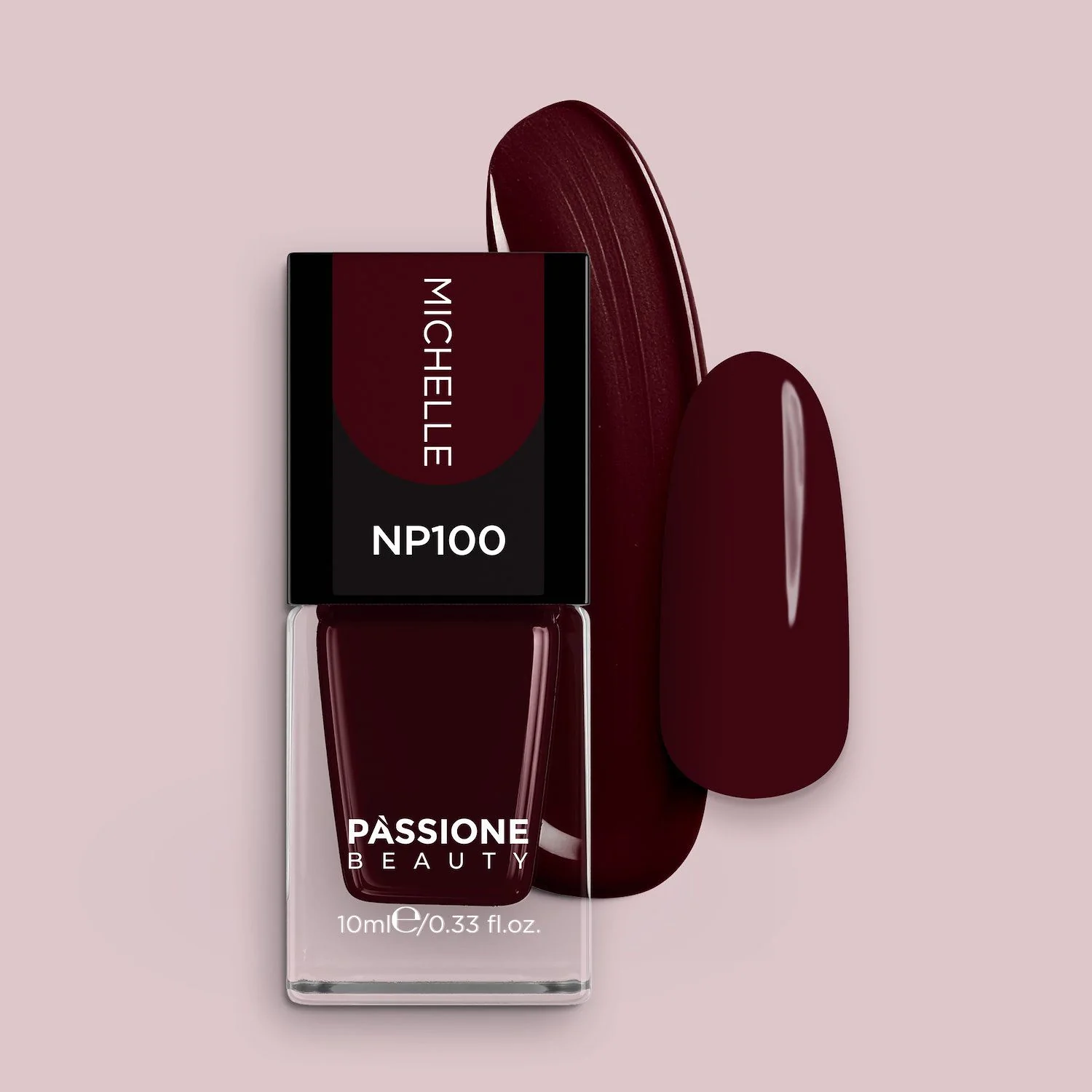 Esmalte NP100 Michelle - Esmalte color rojo burdeos