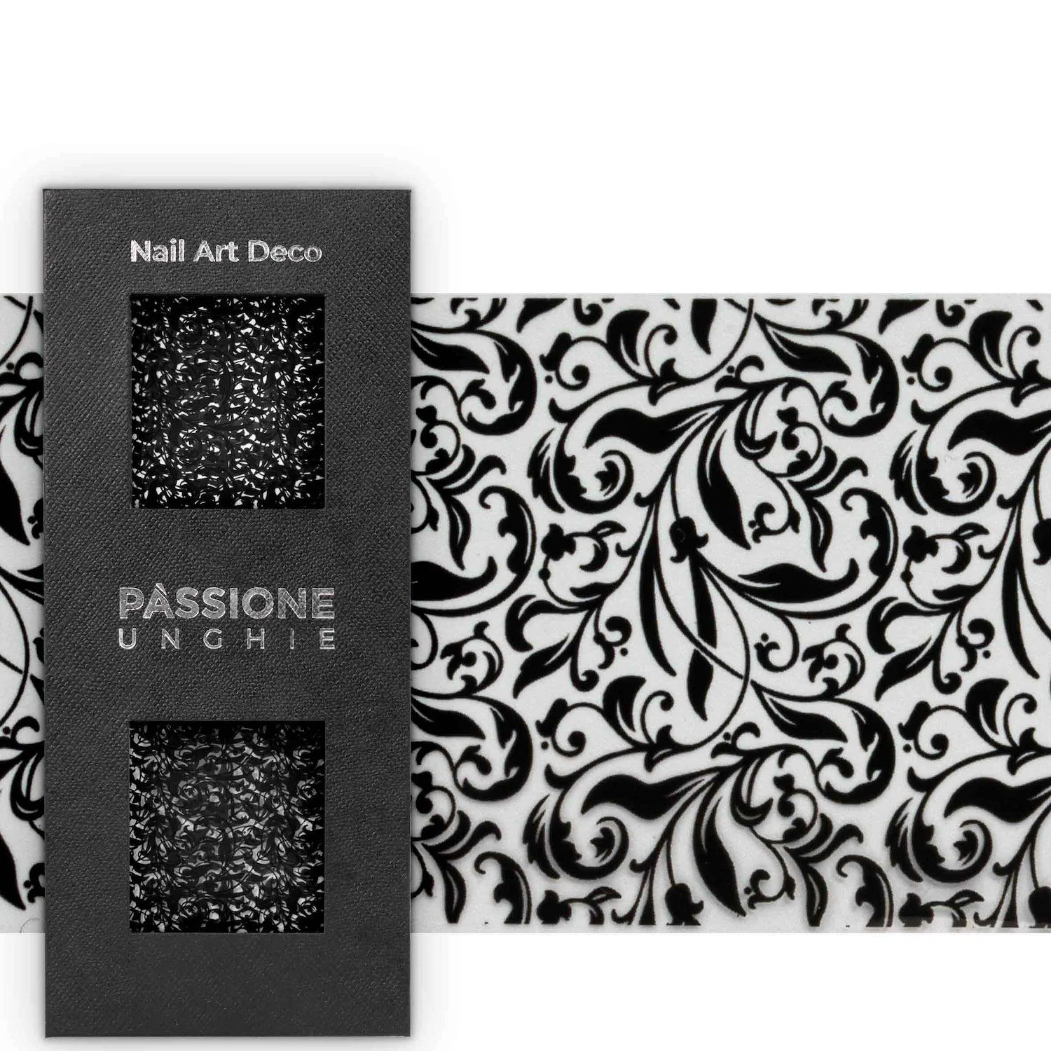 Black Arabesque - Transfer Foil - Nail Transfer Foil - black arabesque