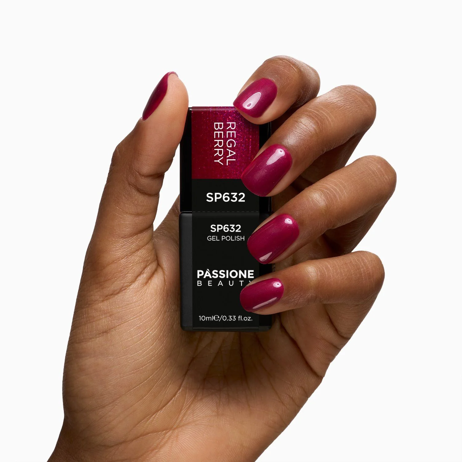 Vernis semi-permanent SP632 Regal Berry - Vernis semi-permanent bordeaux métallisé - détail 1