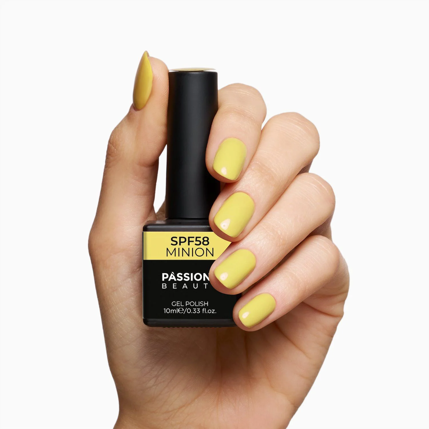 Gel Nail Polish GPF58 Minion  - GPF58 Minion gel polish, pastel yellow - detail 1