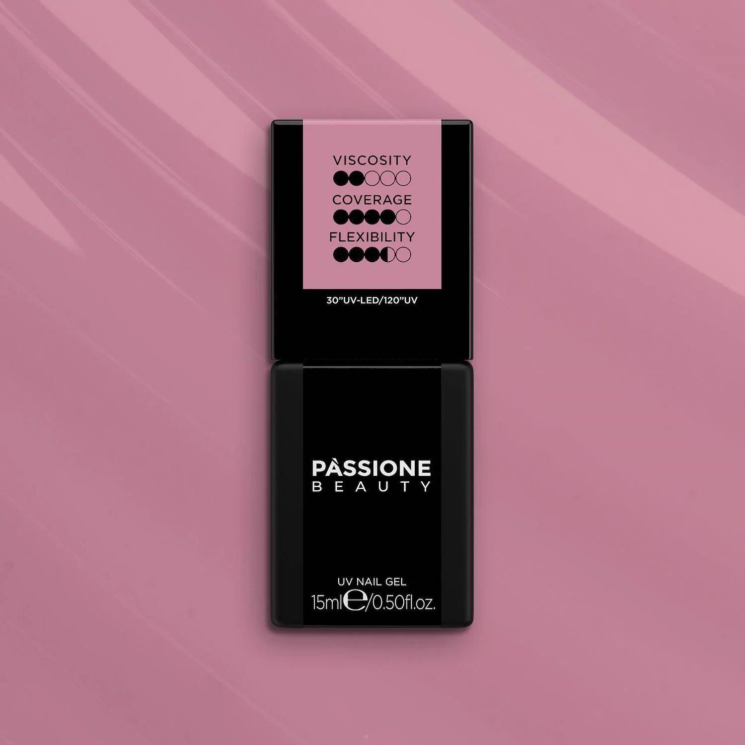 HD Base Pink 15 ml - Base Rubber Semipermanente Rosa scuro - dettaglio 1
