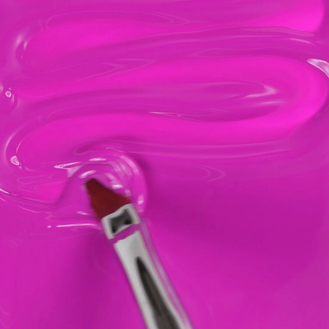 Applicazione di Gel Color C42 Fuchsia Fluo