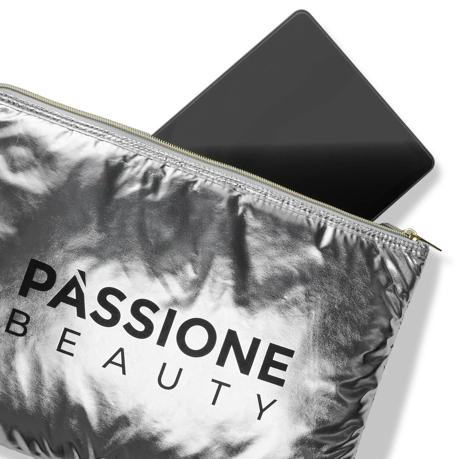 Beauty Pouch – Maxi Silver - Bolso de mano Passione Beauty Plata – maxi   - detalle 1