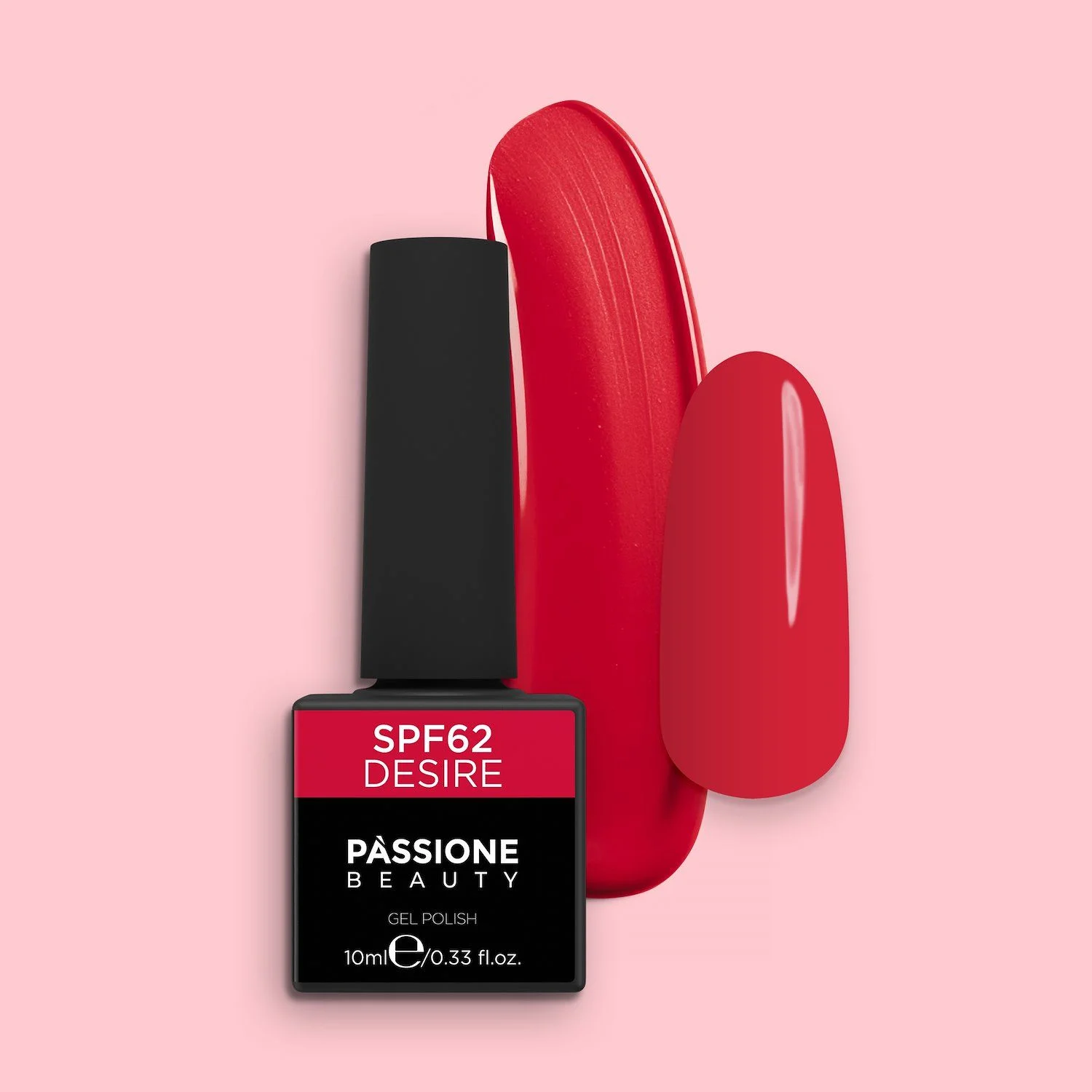 Colore semipermanente SPF62 Desire - Gel semipermanente colorato SPF62 Desire, Rosso acceso e passionale