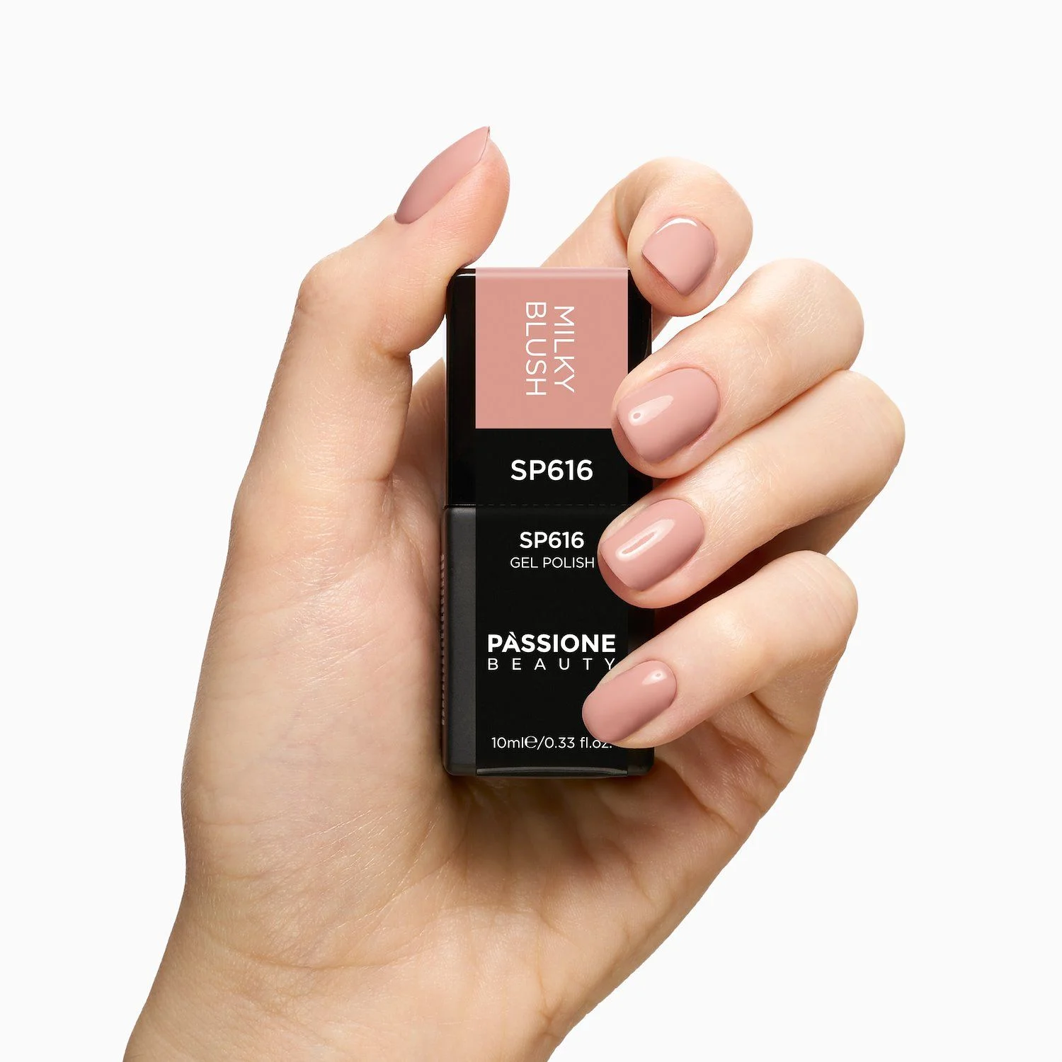 Vernis semi-permanent SP616 Milky Blush - Vernis semi-permanent nude rose pêche - détail 1