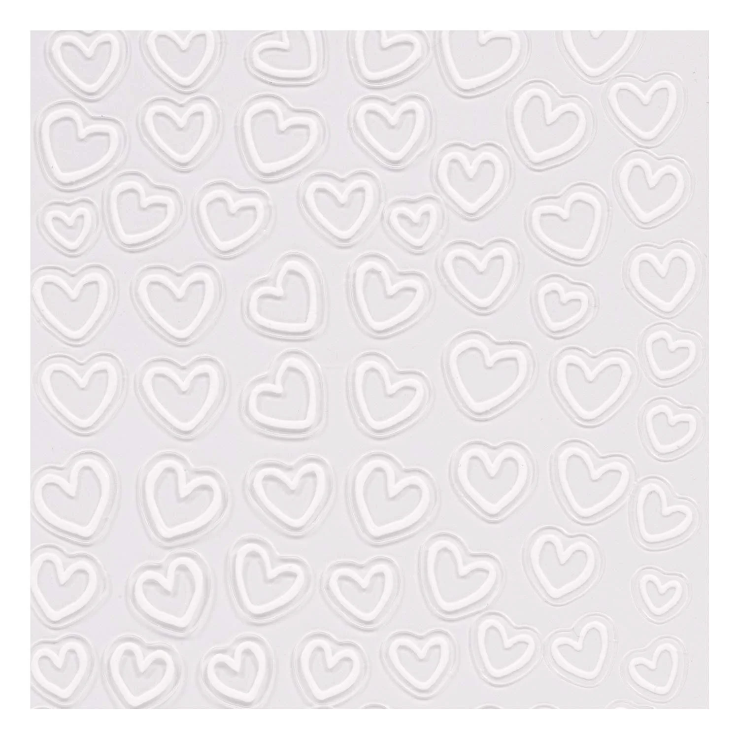 Love - 3D Nail Stickers - 3D Heart-themed nail decoration stickers - detail 1
