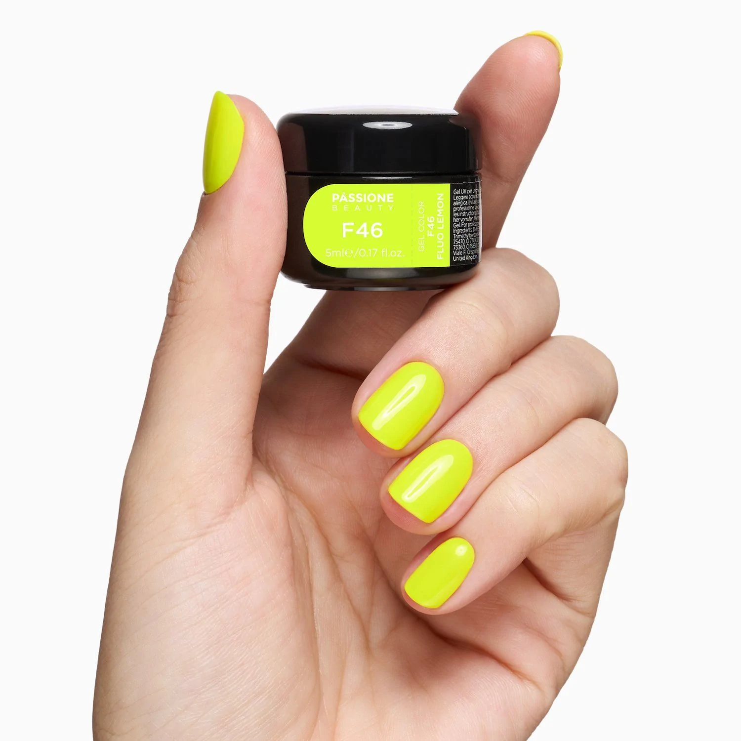 Gel Couleur F46 Fluo Lemon - Gelcouleur auto-scellant jaune fluo - détail 1