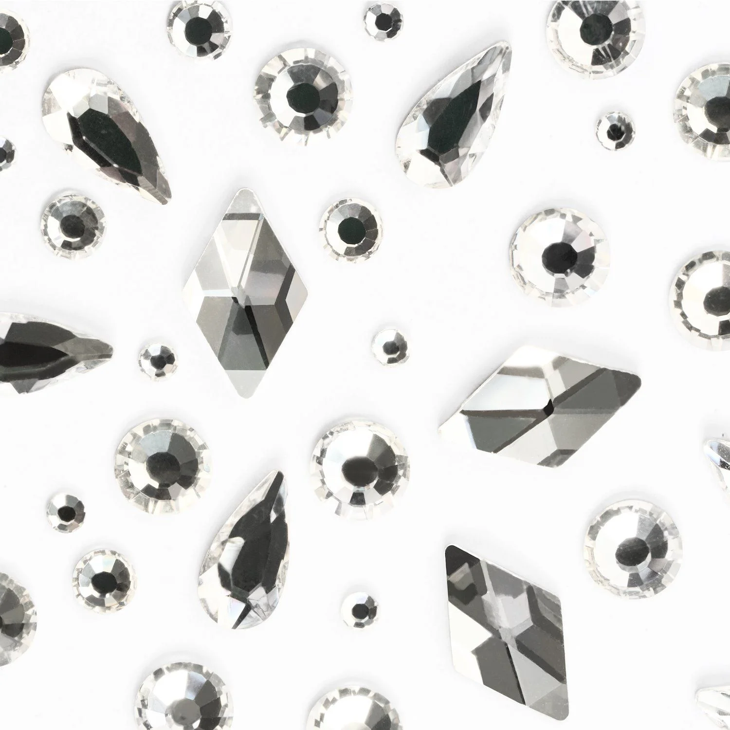 Crystal Gems Mix - Gems mix for nail art, clear colour - detail 1