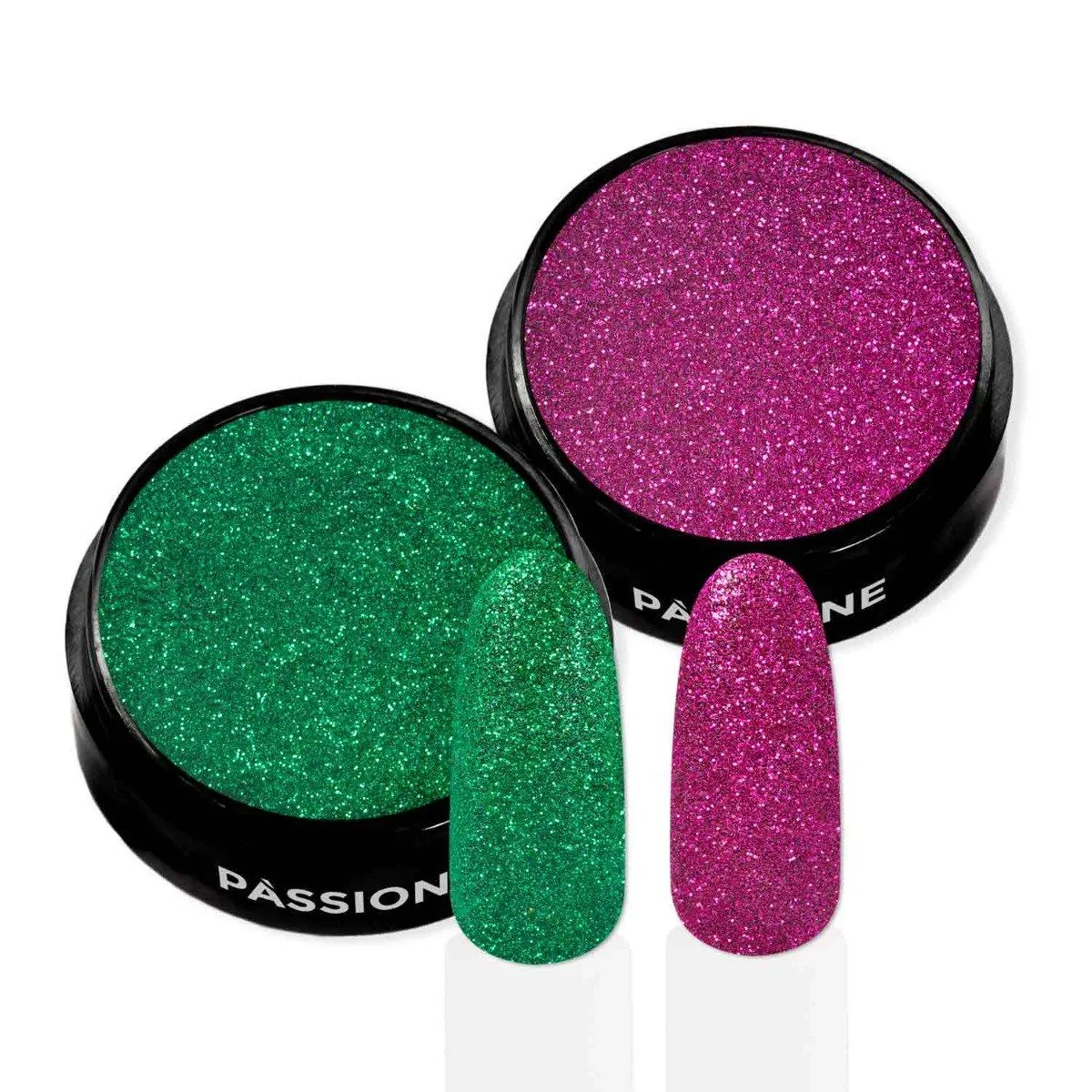 Gypsy Glitter - Glitter para uñas, fucsia y verde