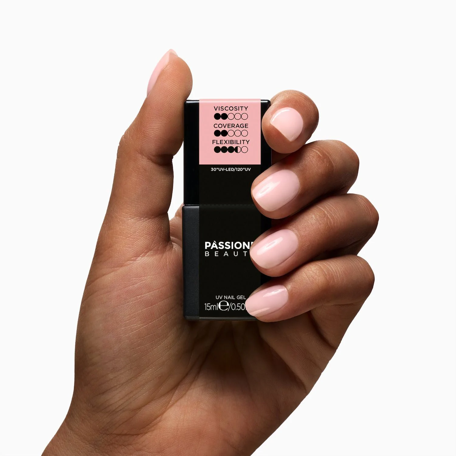 HD Base Natural 15 ml - Base Rubber Semi-permanente Nude 15 ml - détail 2