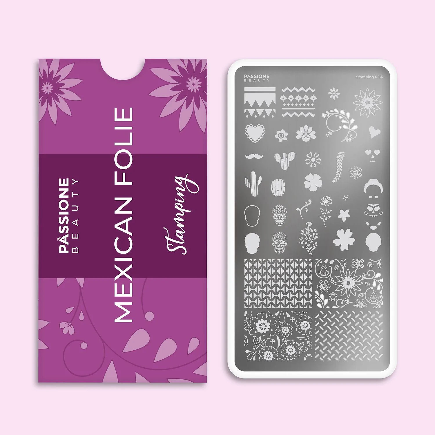 Mexican Folie - Piastra Stamping - Piastra per stamping con decorazioni messicane