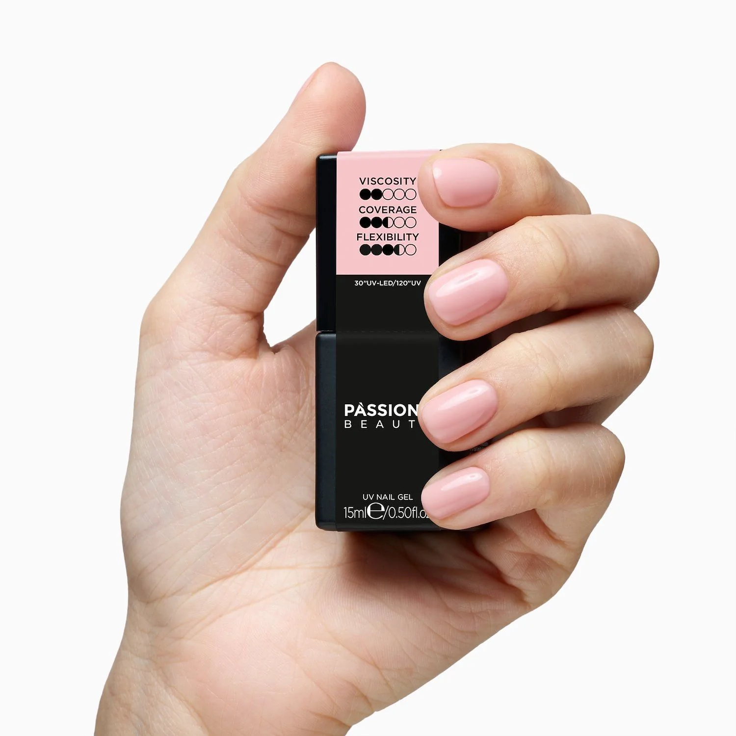 HD Base Soft Pink 15 ml - Base Rubber Semi-permanente Rose - détail 2