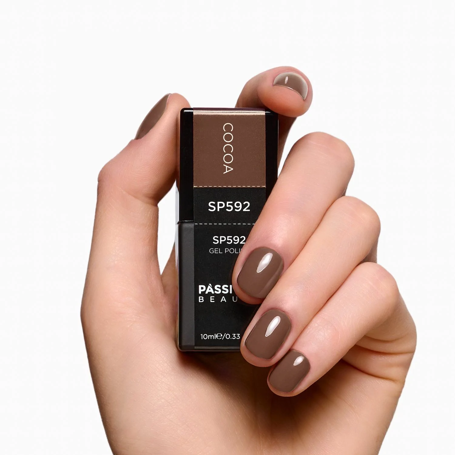 Gel Nail Polish SP592 Cocoa - Chocolate Brown Gel Polish - detail 1