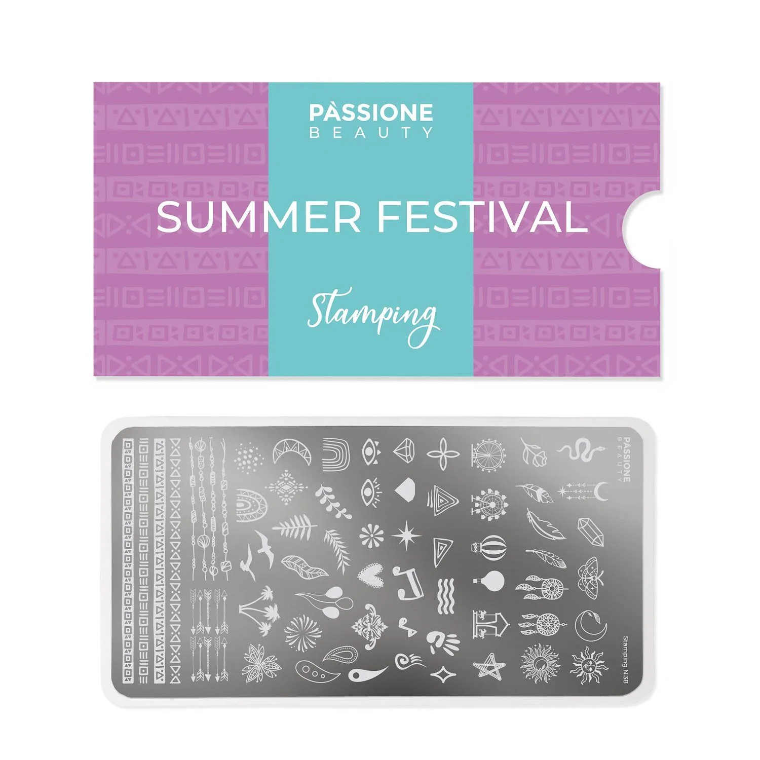 Summer Festival - Piastra Stamping - Piastra per stamping con decorazioni feste estive - dettaglio 1