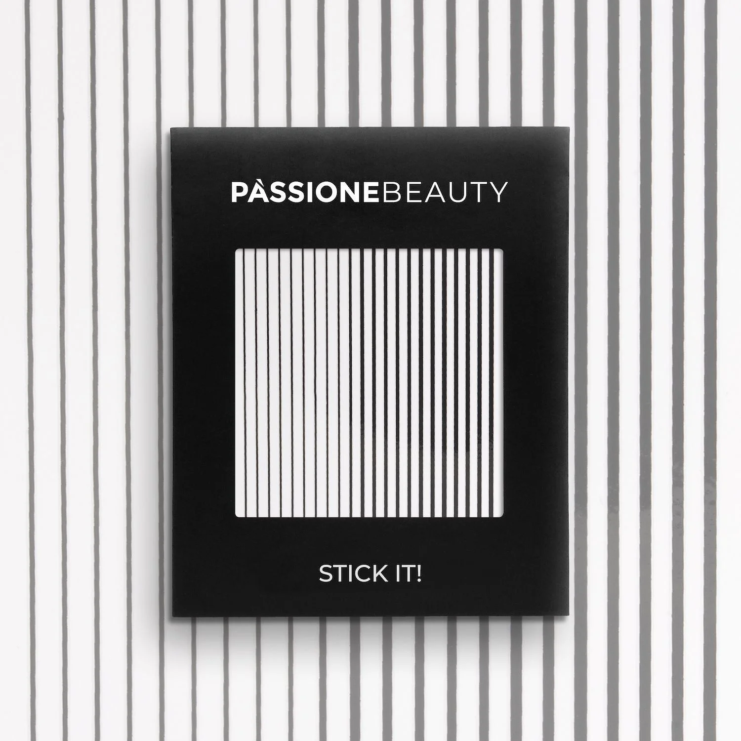 Black Strip - Nail Stickers - Glossy black adhesive nail strips 