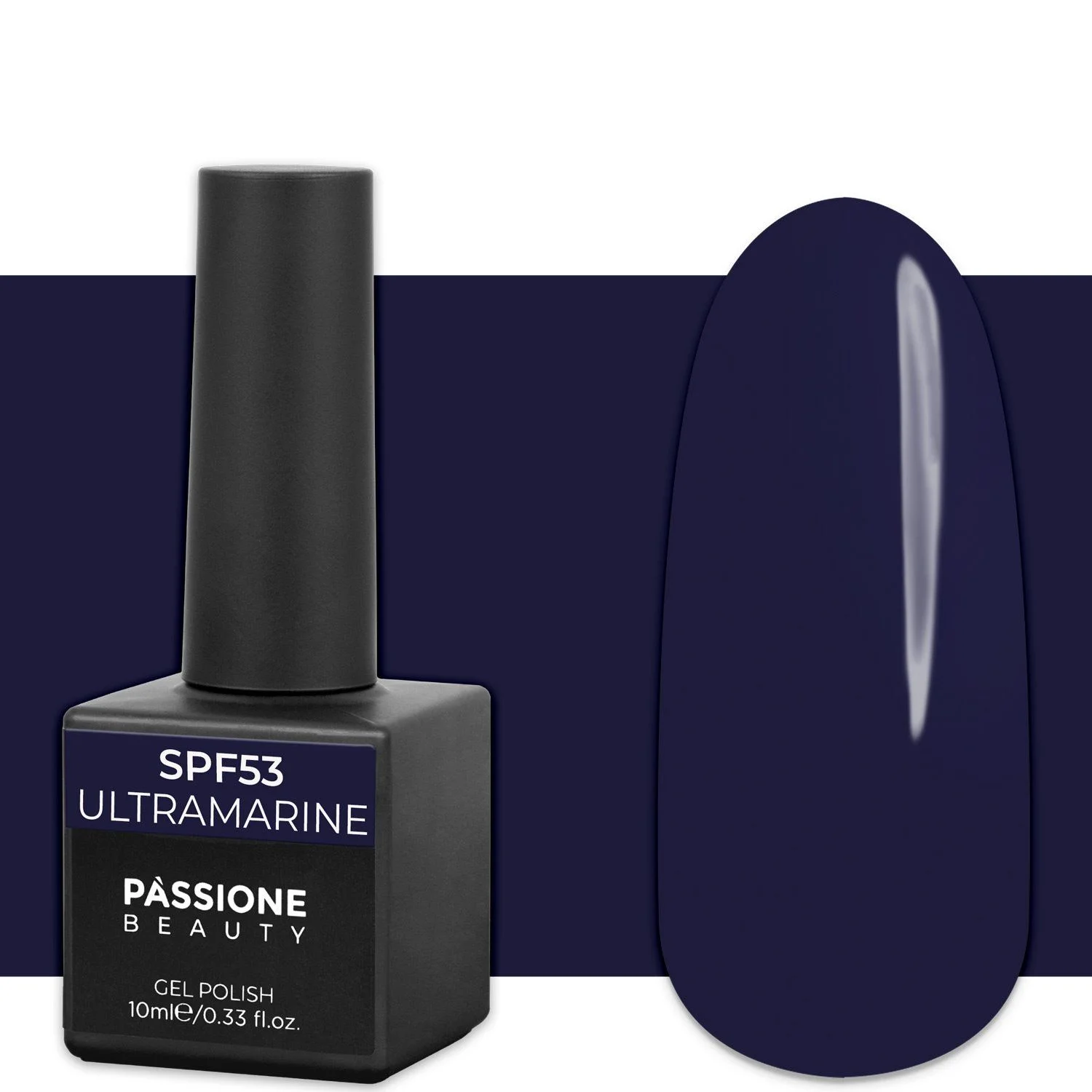 Gel Nail Polish GPF53 Ultramarine  - GPF53 Ultramarine gel polish, dark blue with violet undertones