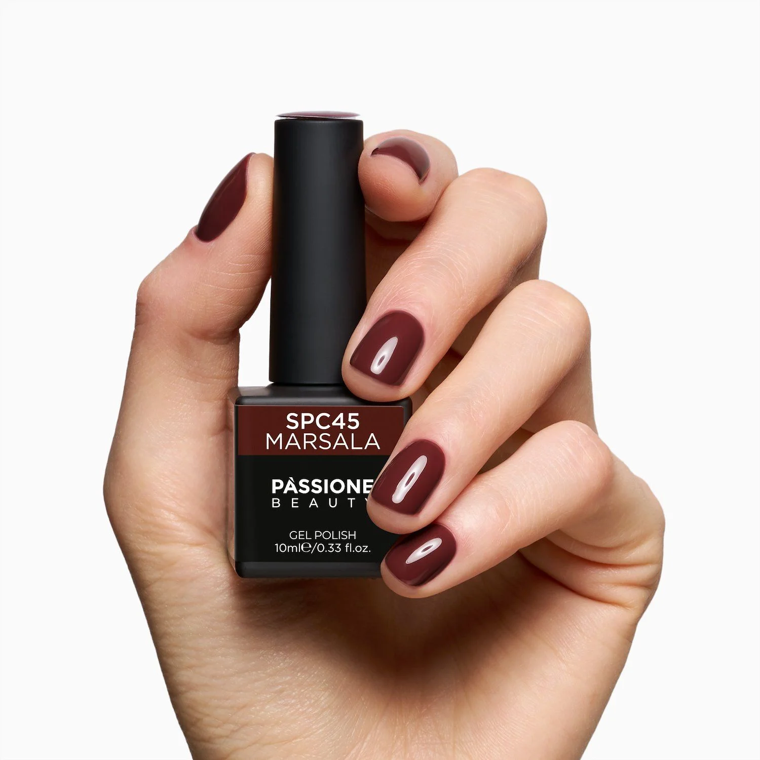 UV Nagellack SNC45 Marsala - UV Nagellack in dunklem Rotbraun - Detail 1