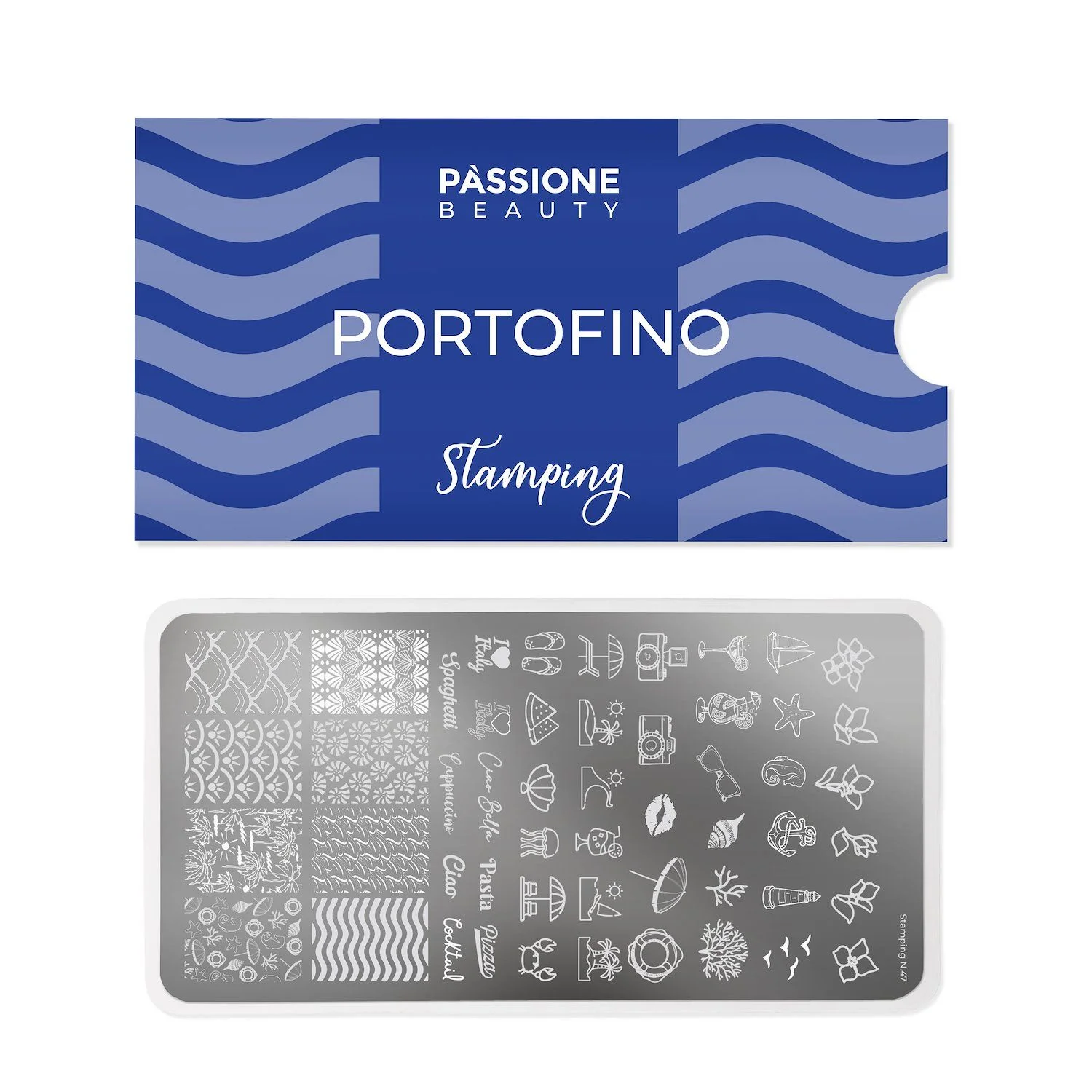 Portofino - Plaque Stamping - Plaque de stamping avec décorations d'été - détail 1