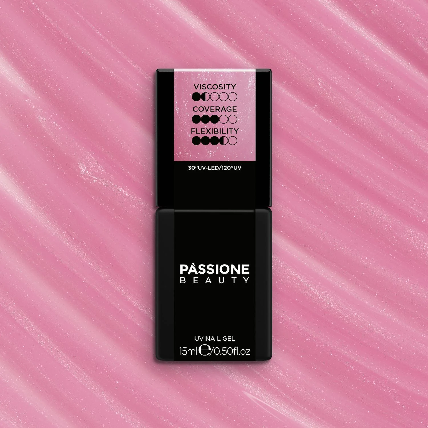 HD Satin Pink Base 15 ml - Gel Polish Rubber Base Satin Pearlescent Pink - detail 1
