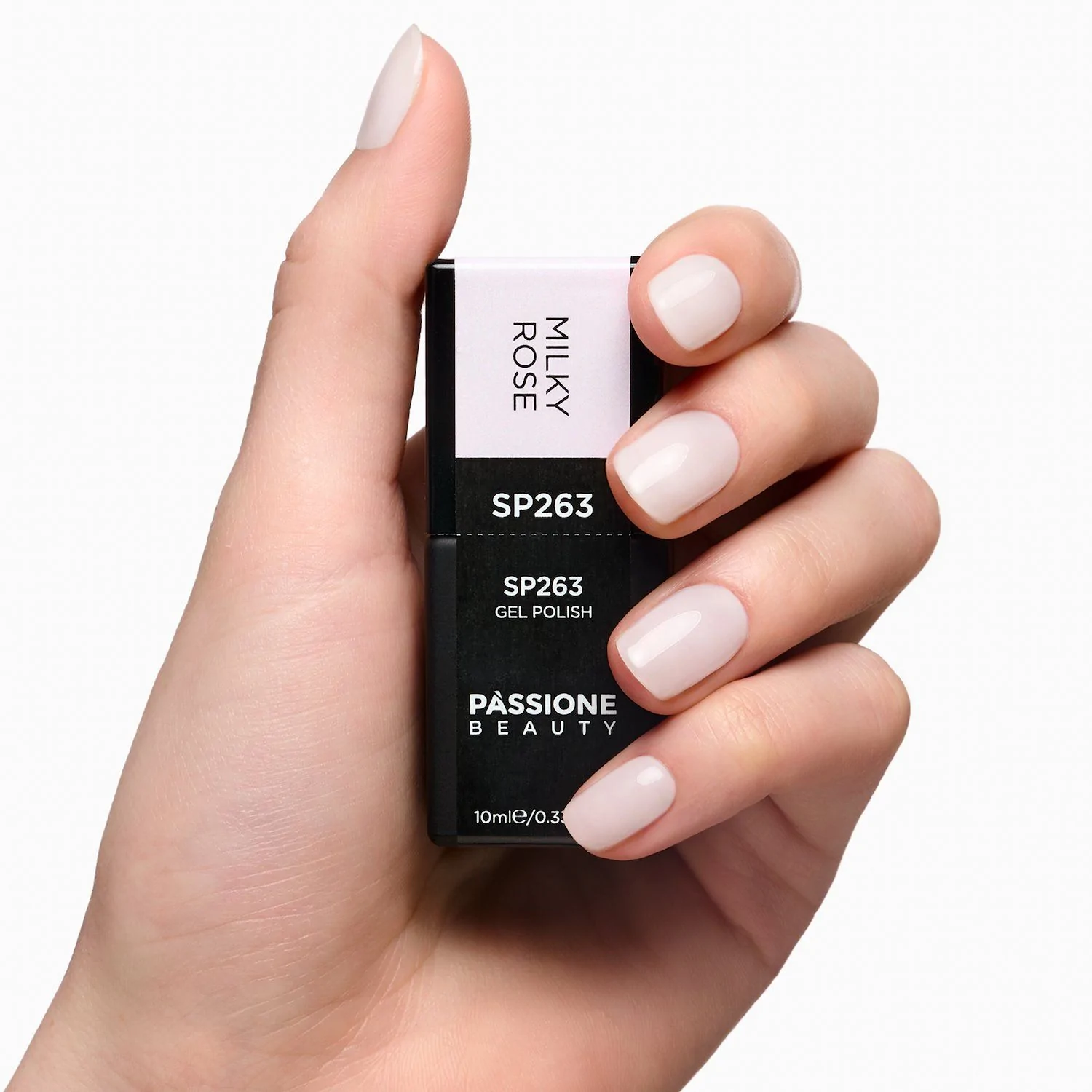 Vernis semi-permanent VS263 Milky Rose - Vernis semi-permanent rose très clair laiteux - détail 3