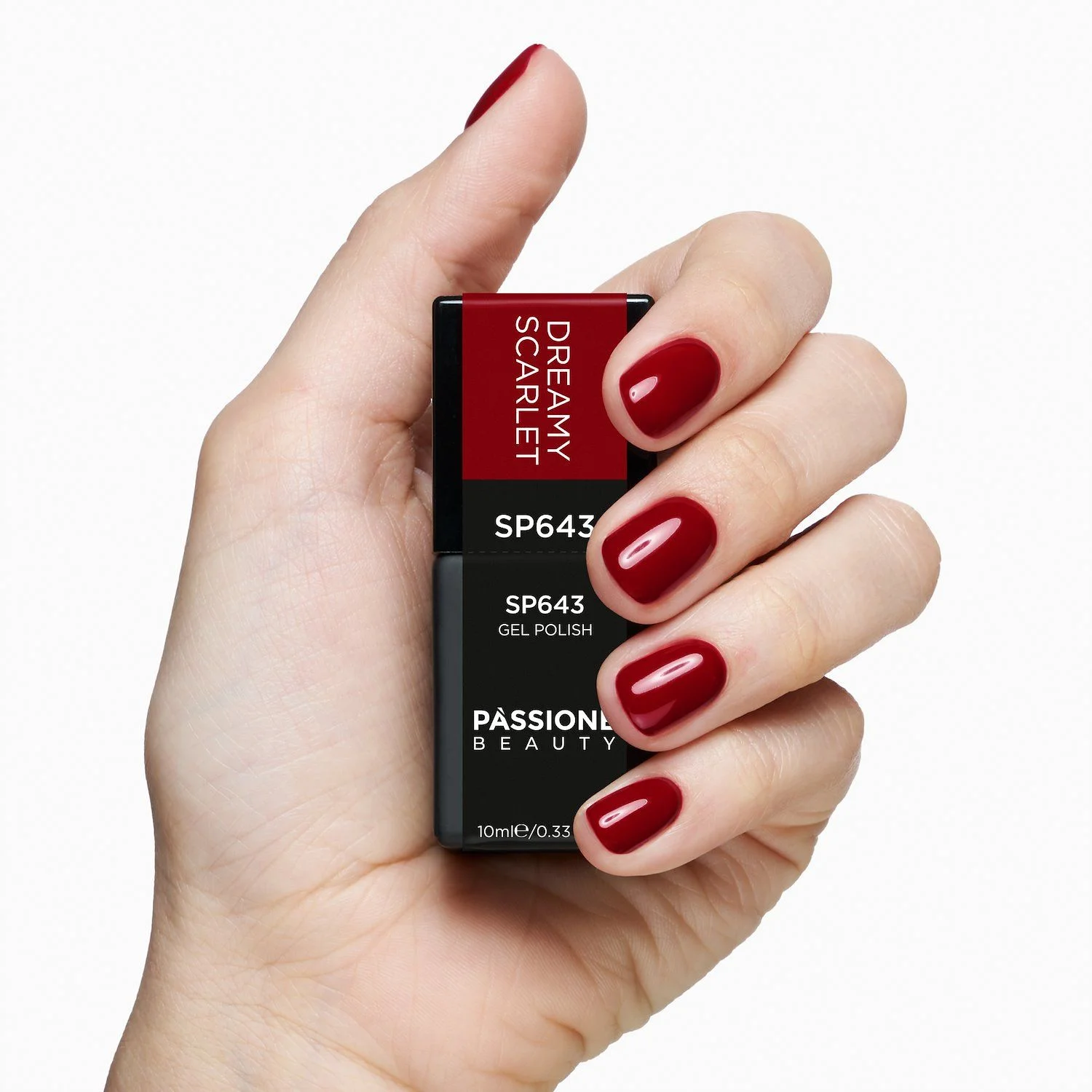 Gel Nail Polish SP643 Dreamy Scarlet - Carmine Red Gel Polish - detail 1