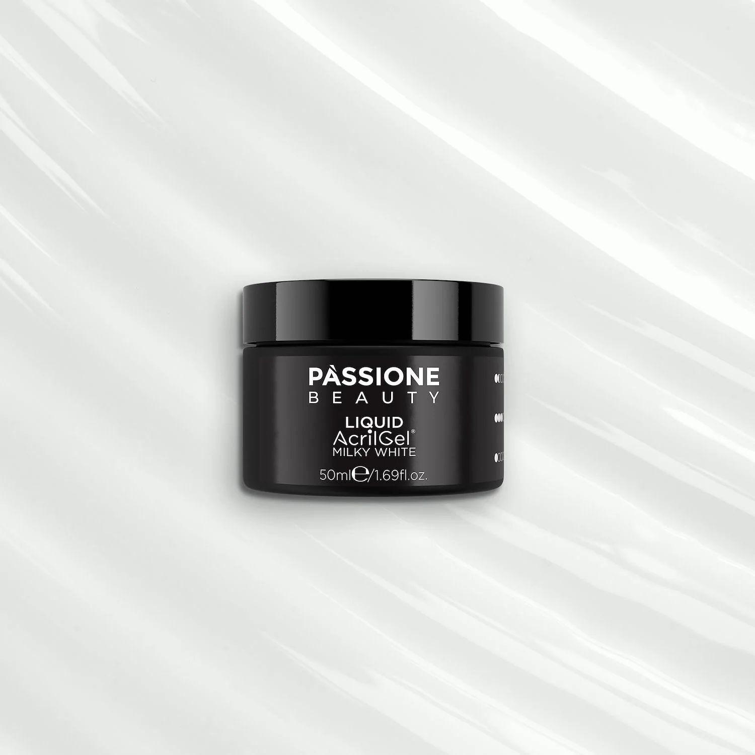 Liquid AcrilGel® Milky White 50ml - Self-levelling, low-viscosity milky white builder gel - detail 2