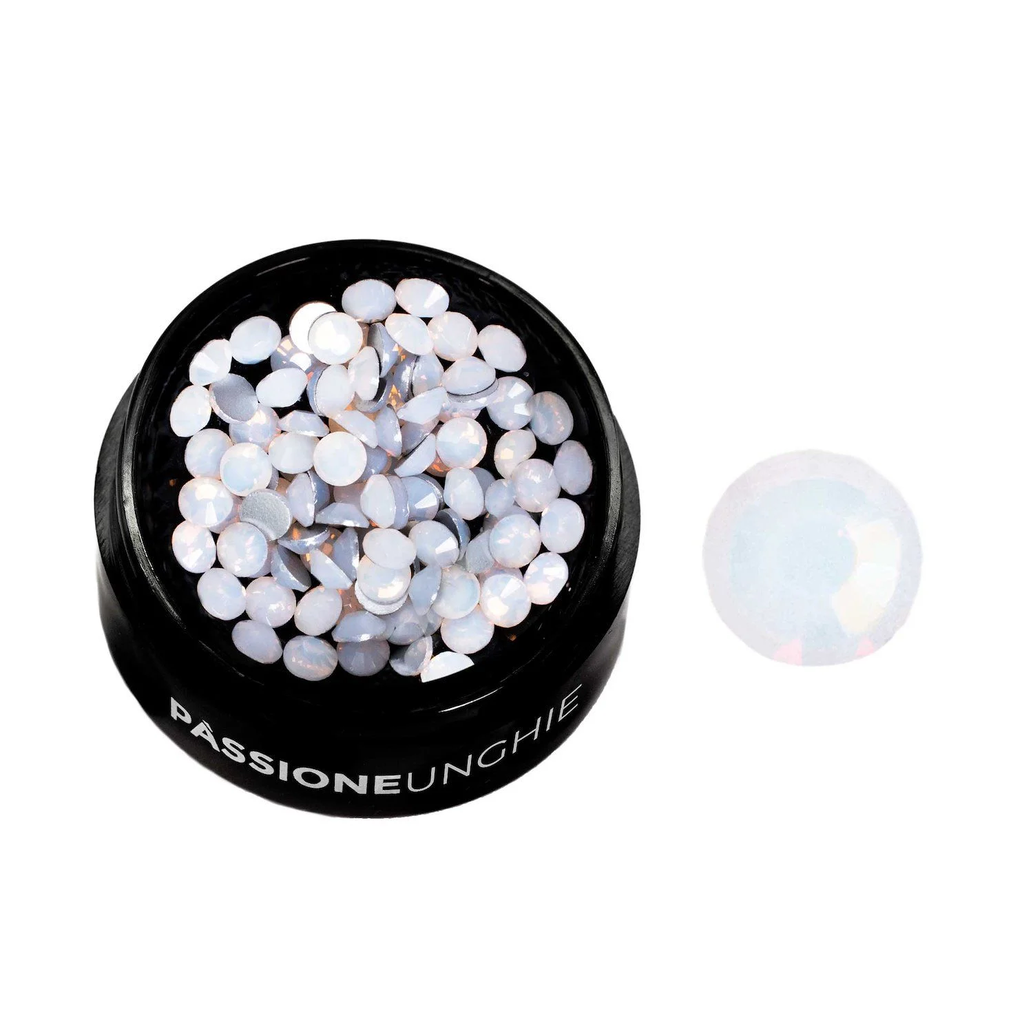 White Opal Strass SS16 - Strass blanco opalescente SS12 para decoración de uñas