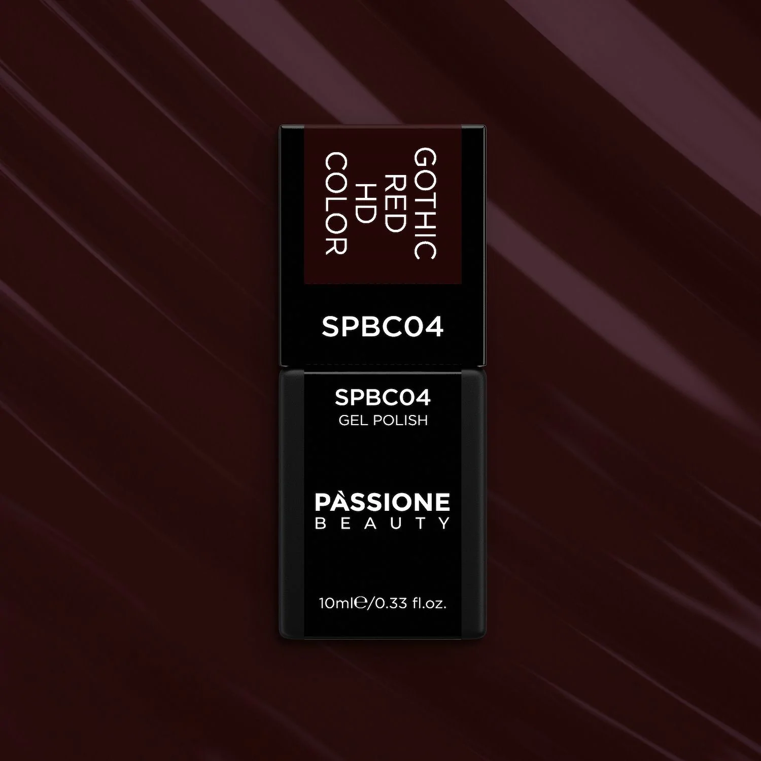 Gothic Red HD Color - Base rubber semipermanente bordeaux scurissimo tendente al marrone - dettaglio 1