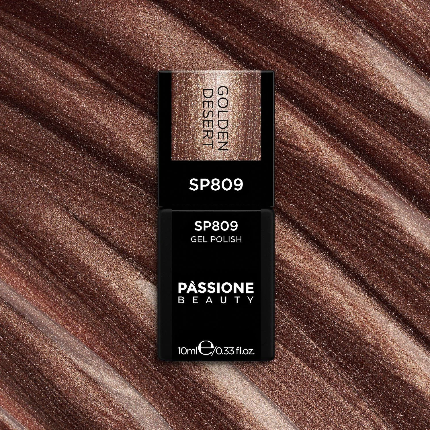 Vernis semi-permanent SP809 Golden Desert - Vernis semi-permanent bronze métallisé - détail 2