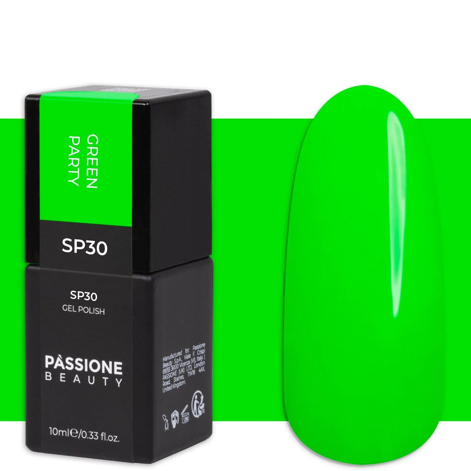 Gel Nail Polish GP30 Green Party  - Bright Fluorescent Green Gel Polish