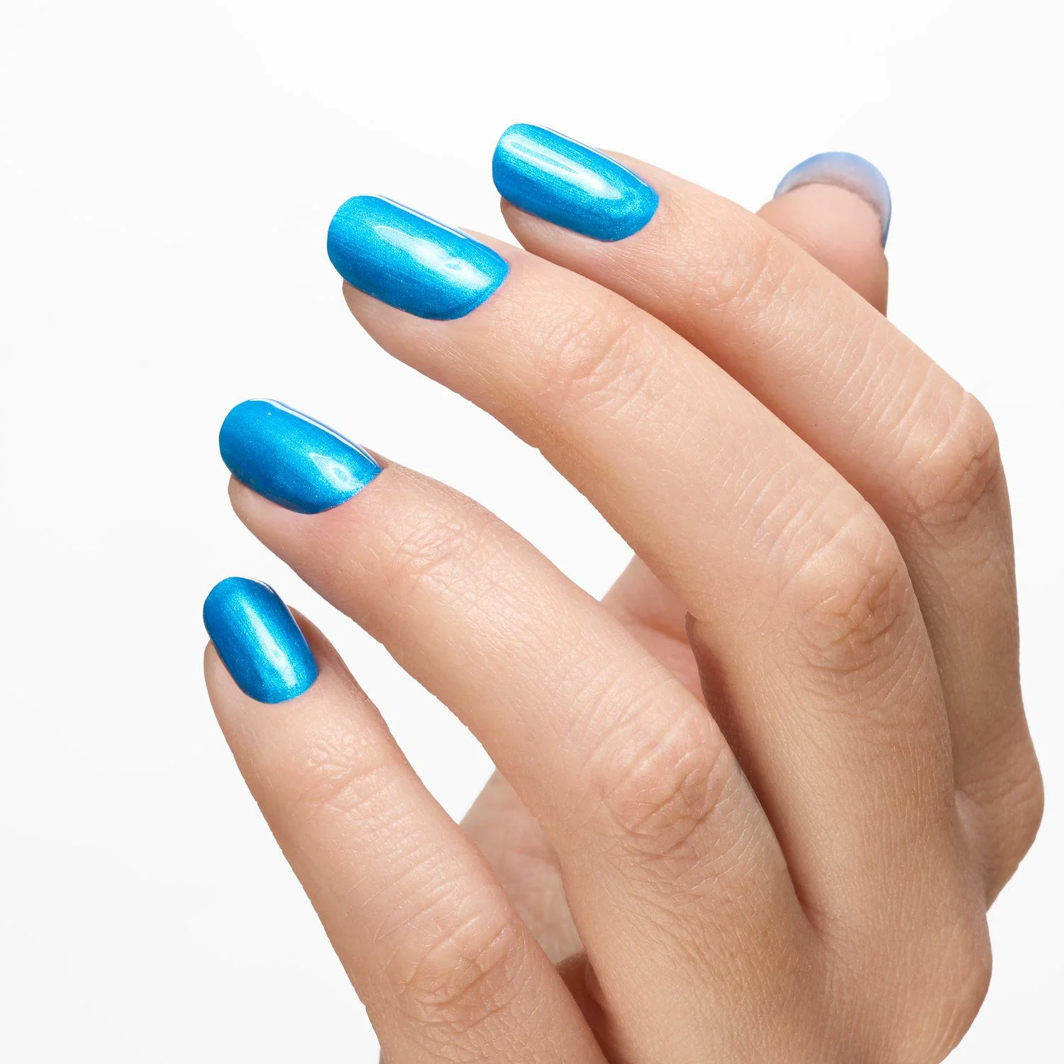 Gel Nail Polish SP696 Caribe Blue - Matallic Blue Gel Polish - detail 1