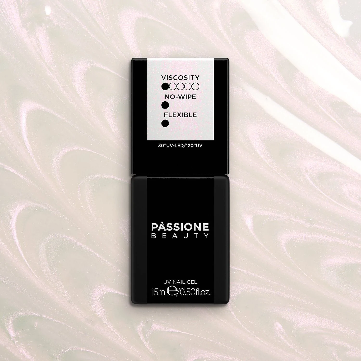 Pearl Gloss Aurora 15 ml - Top Coat Ohne Dispersionsschicht Mit Rosa Perlreflexen - Detail 2