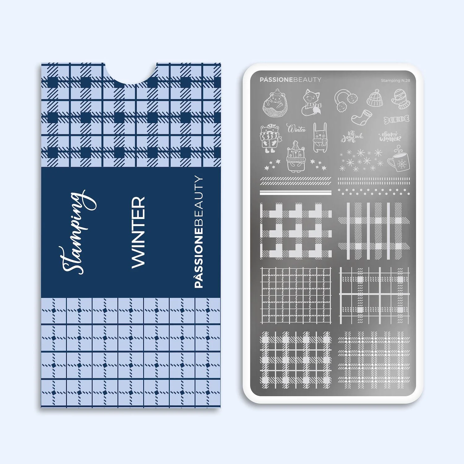 Winter - Stamping Plate - Nail stamping plate, winter themed