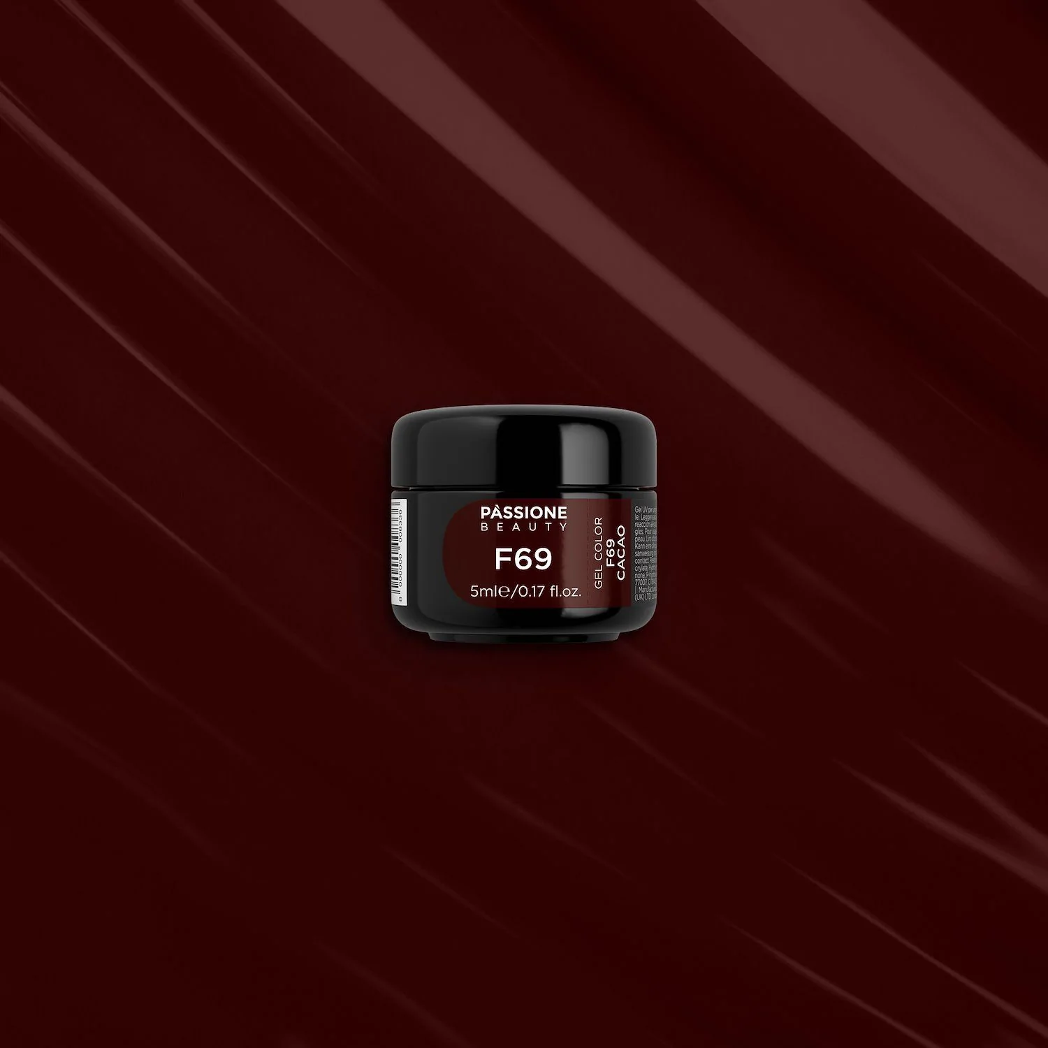 Gel Color F69 Cacao - Gel color marrón chocolate oscuro autosellador - detalle 1
