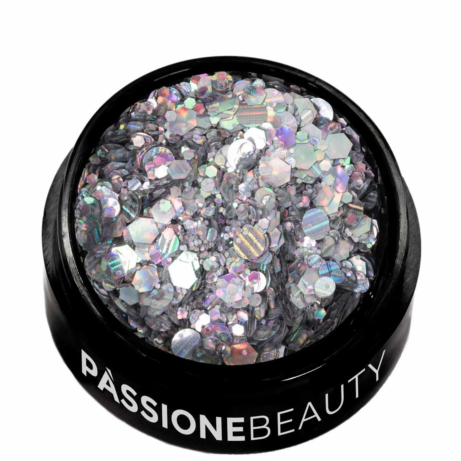 Jupiter Glitter Mix - Silver and Lilac Glitter Mix for nail art - detail 1