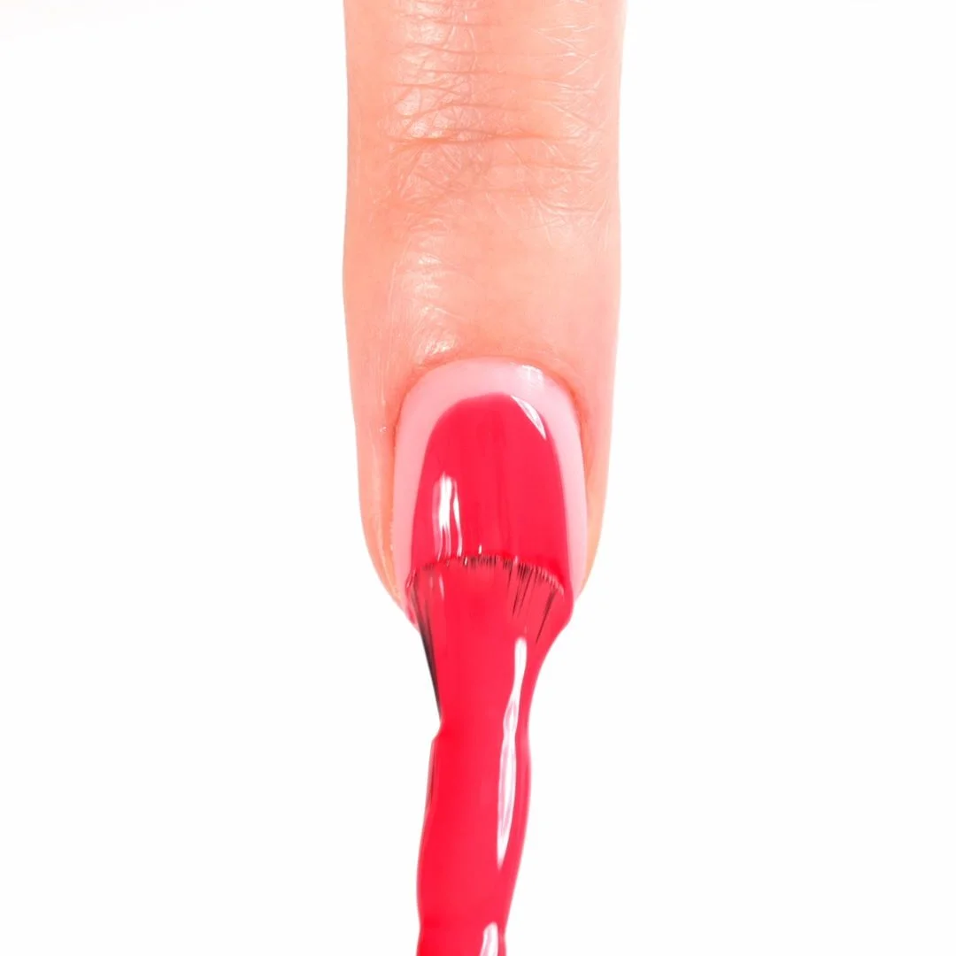 Application of Gel Nail Polish SP691 Tropical Parrot