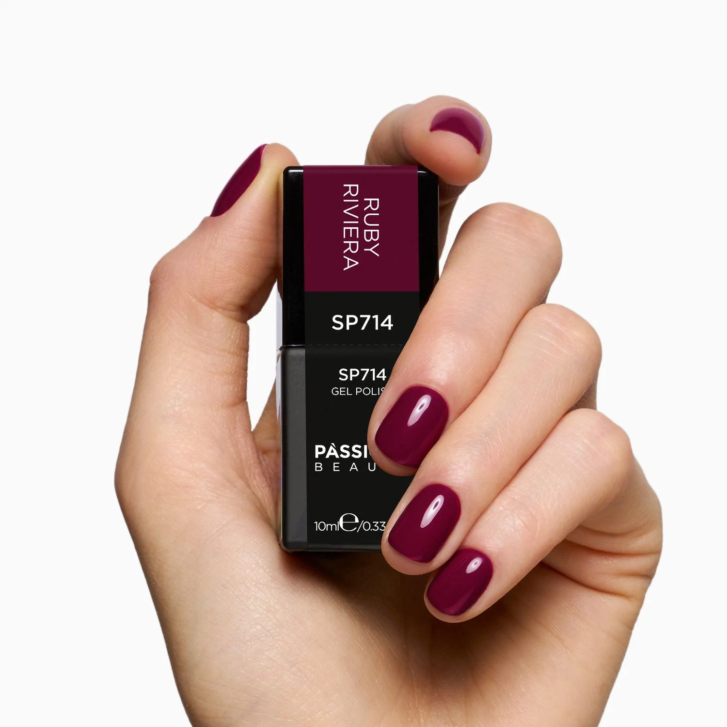 Vernis semi-permanent SP714 Ruby Riviera - Vernis semi-permanent rouge bordeaux - détail 3