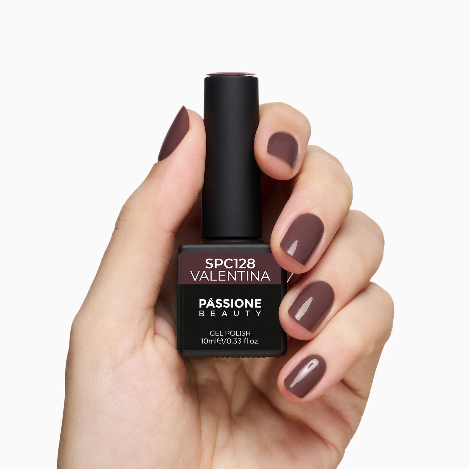 UV Nagellack SNC128 Valentina - UV Nagellack in dunklem Mauve - Detail 2