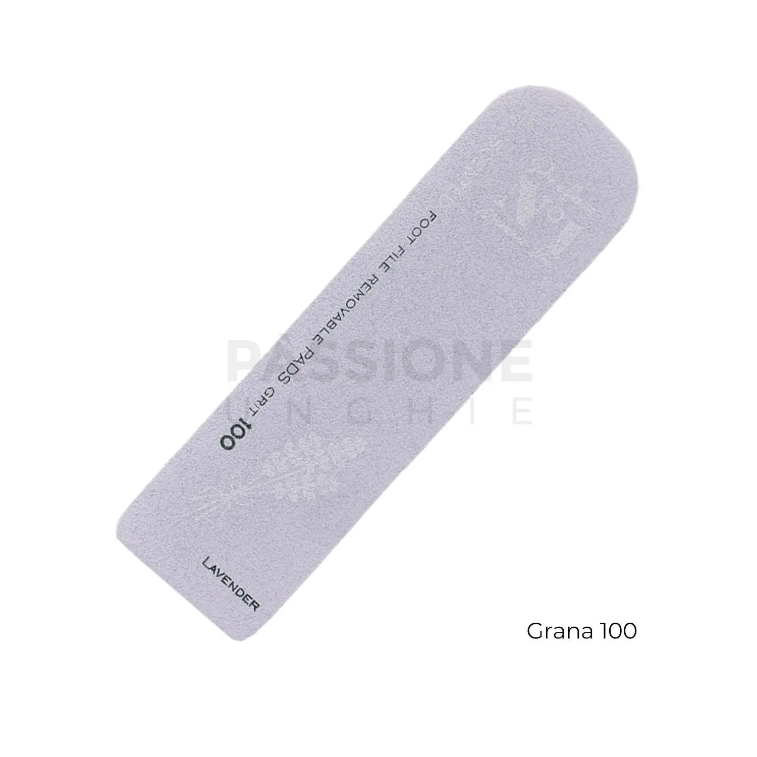 5 Recambios lima pedicura perfumada 100 - Lavanda - Confección de 5 limas adhesivas desechables, granulación 100, con aroma de Lavanda