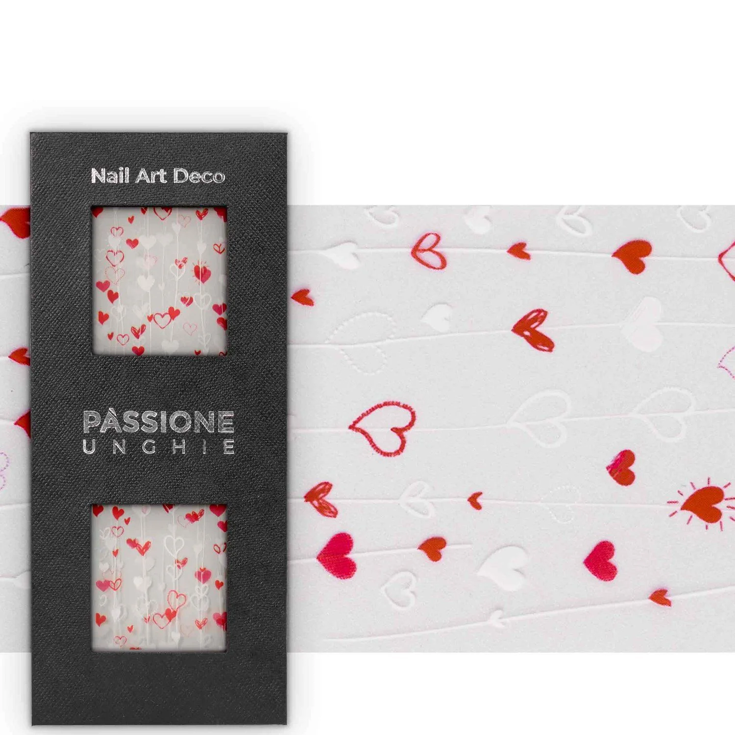 Lovers-Transfer Foil - Transfer foil para nail art, con corazoncitos