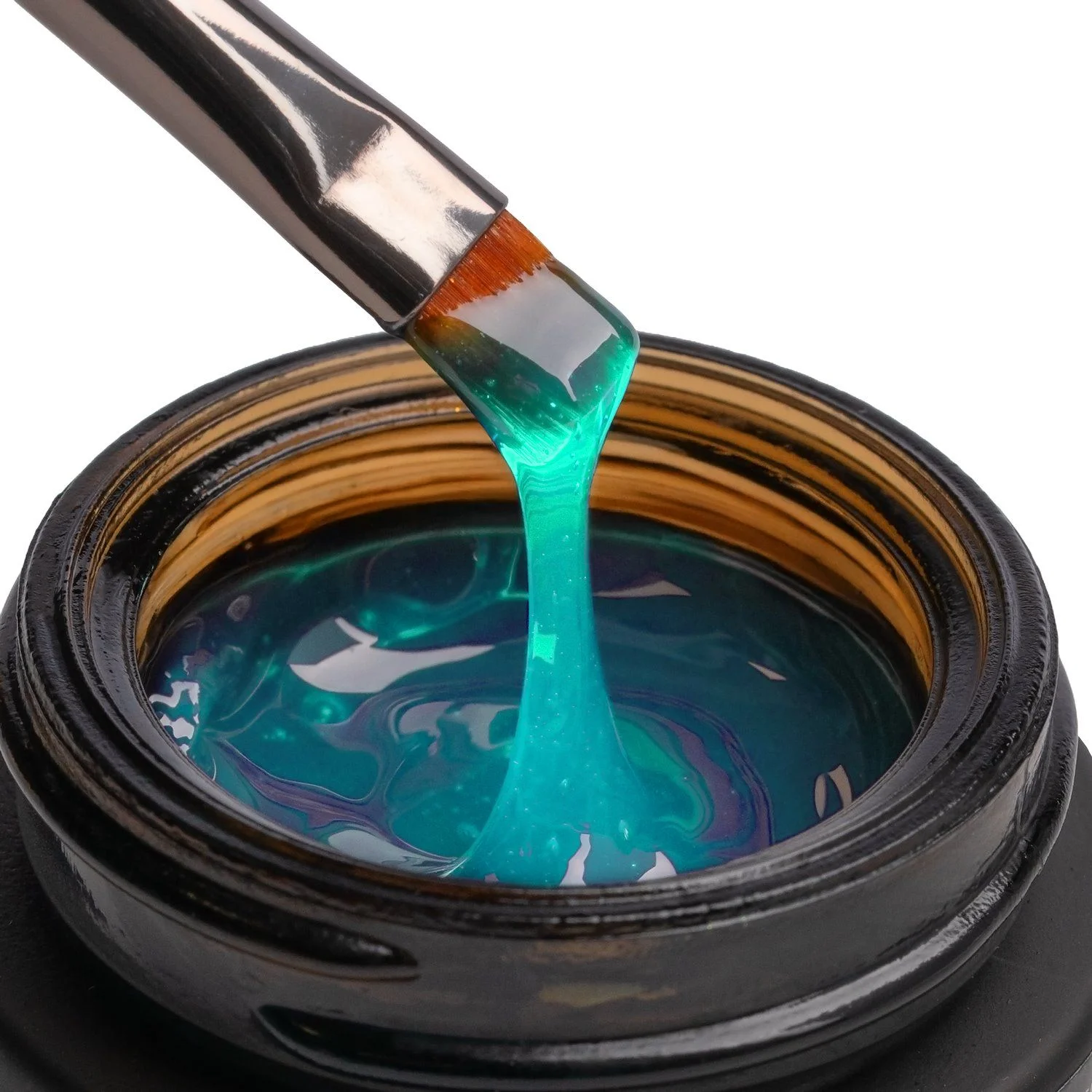 Glass Green 15 ml - Self-Levelling Clear Green Builder Gel - detail 3