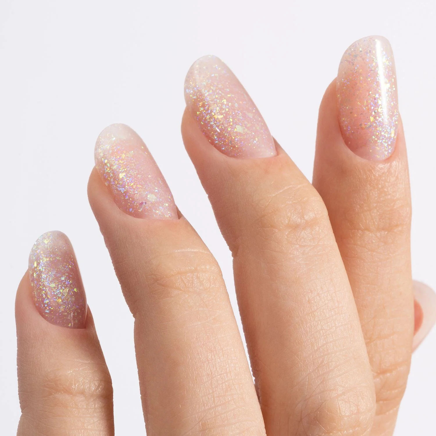 Builder Gel Glitter Flakes 50 ml - Rose builder gel with flakes for nail overlays and reconstructions - detail 2
