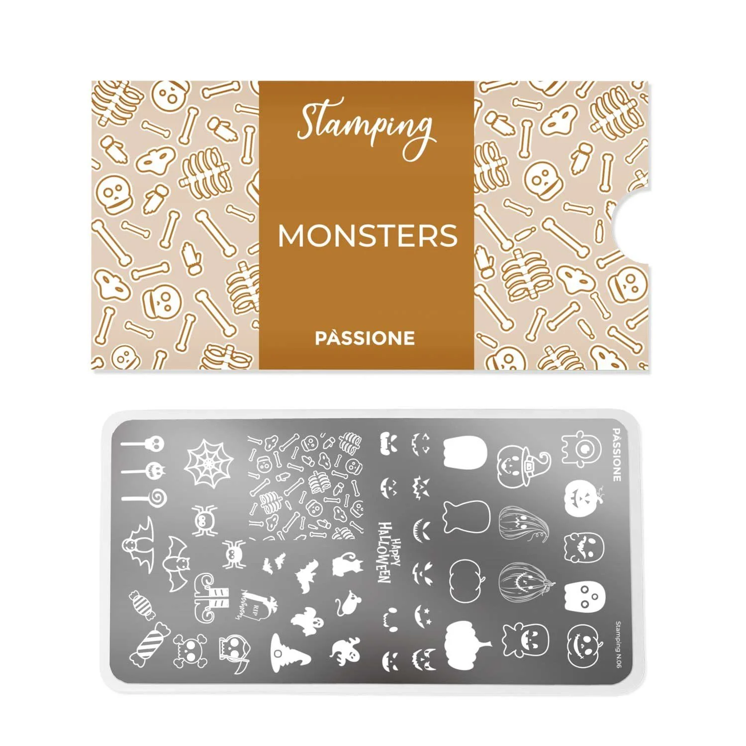 Monsters - Stamping Plate - Nail stamping plate with&nbsp;Halloween patterns  - detail 1