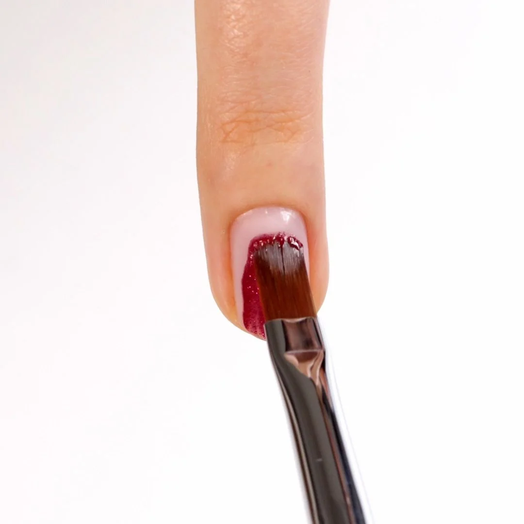 Applicazione di Gel Glitter G11 Bordeaux