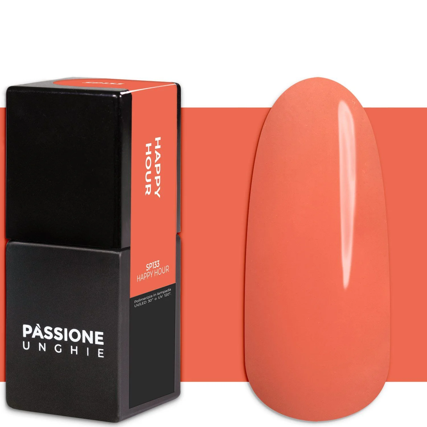 Gel Nail Polish GP133 Happy Hour  - Summery Orange Gel Polish